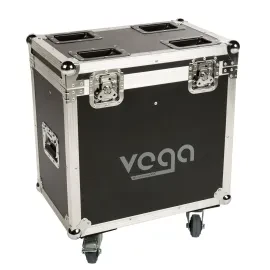 Tour Case 4x Vega Spot 60 Moving Heads Schwarz Rollen Stapelmulden 58x38x50cm