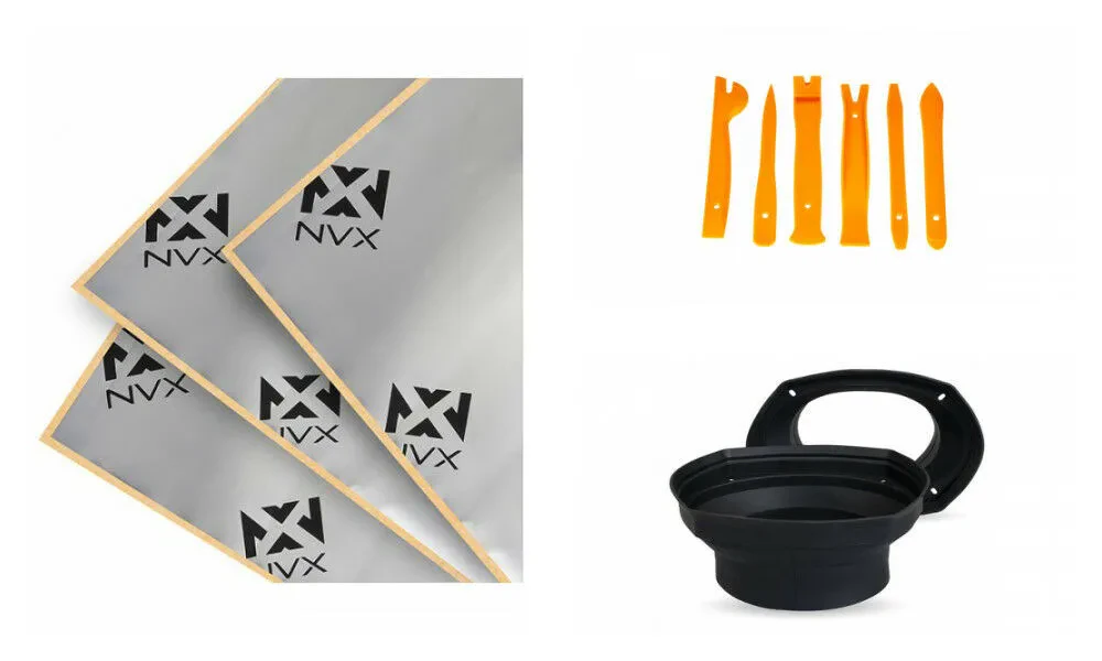 NVX XBAF68 Speaker Baffle Kit with Sound Damping & 6-Piece Panel Removal Kit