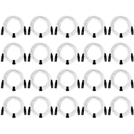 Микрофонный кабель CLUTCH SF20XLR-WHITE-20PK Pro Audio DJ White 6.1 м (20 штук)