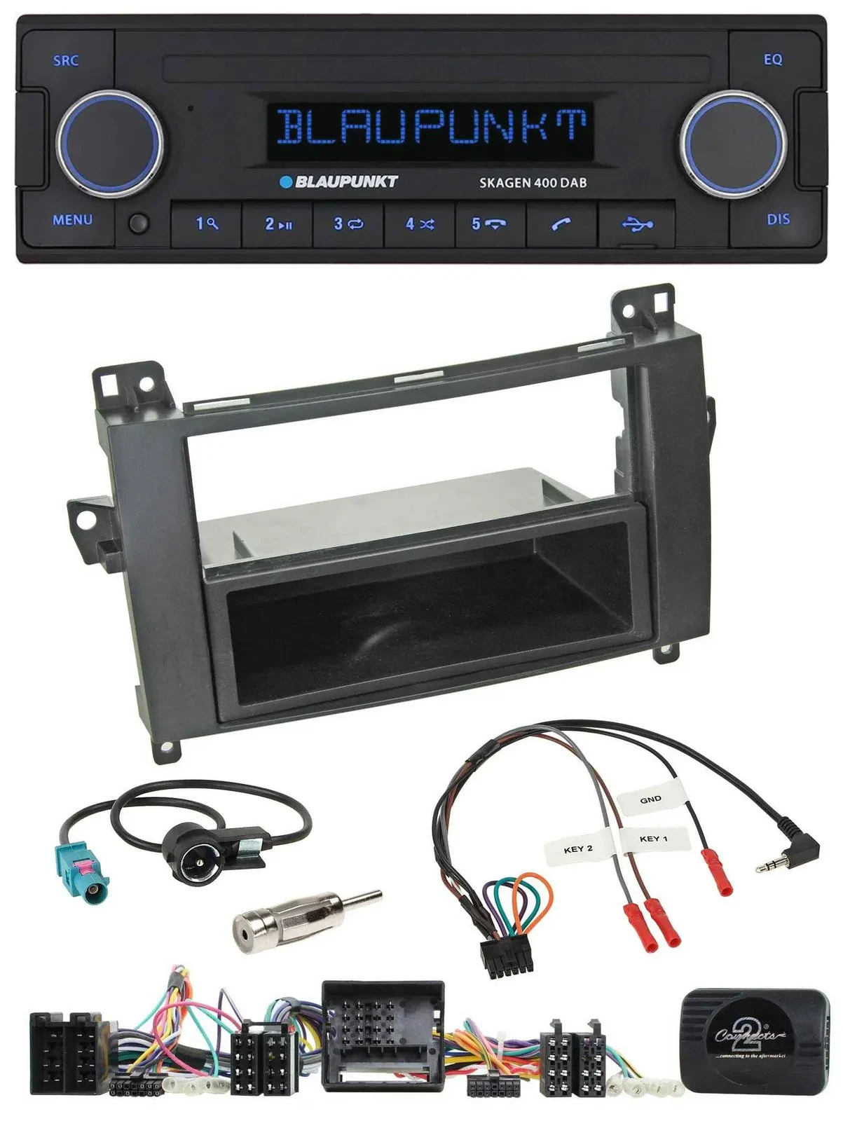 Blaupunkt DAB USB Bluetooth Lenkrad Autoradio für Mercedes A-Klasse W169 B-Klass