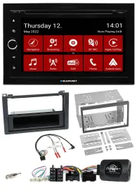 Blaupunkt Lenkrad DVD Bluetooth DAB 2DIN USB Autoradio für Saab 9-3 2008-2012
