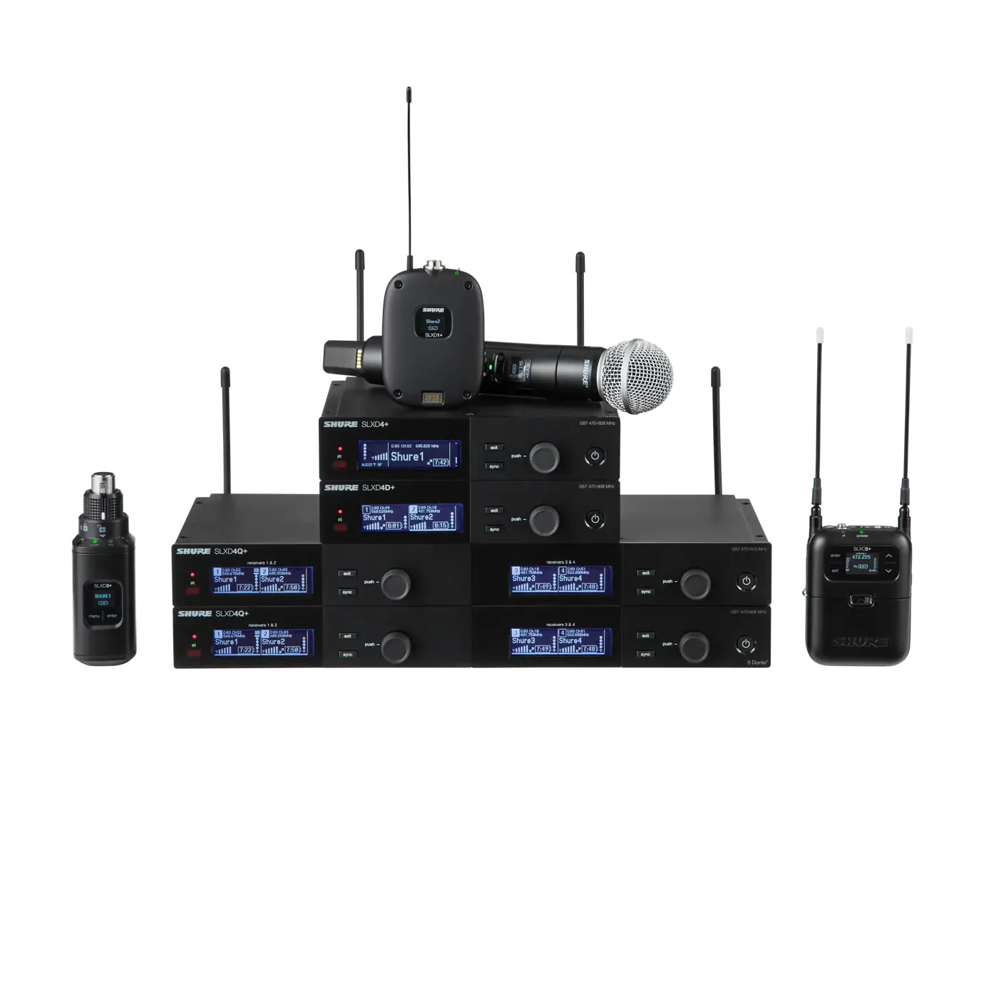 Микрофонная радиосистема Shure SLXD24+E/58-G65, цифровая, одноканальная, ручной передатчик SM58, 470–606 МГц