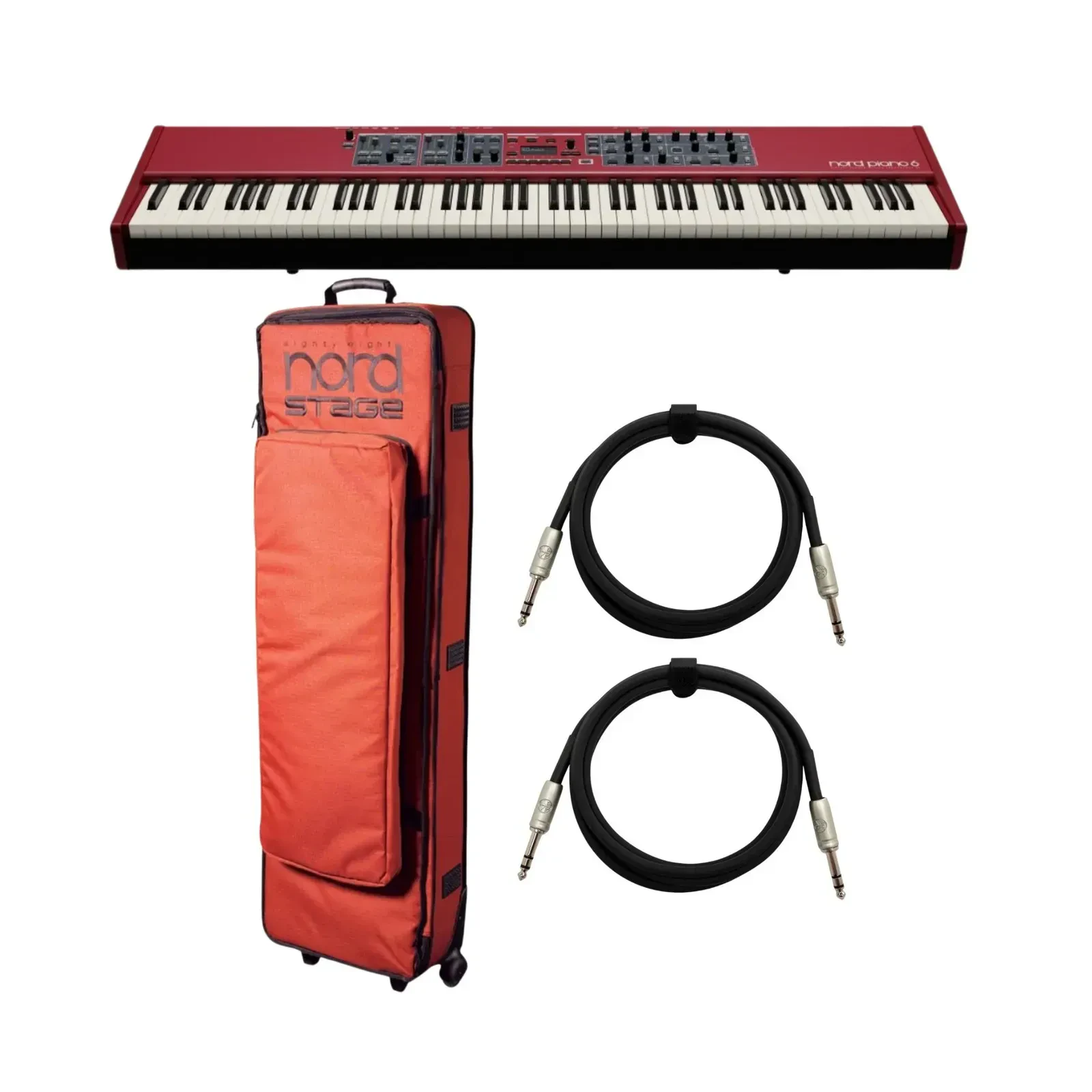 Nord Piano 6 Portable Piano with 88-Key and Hammer Action Keybed (Red) Bundle