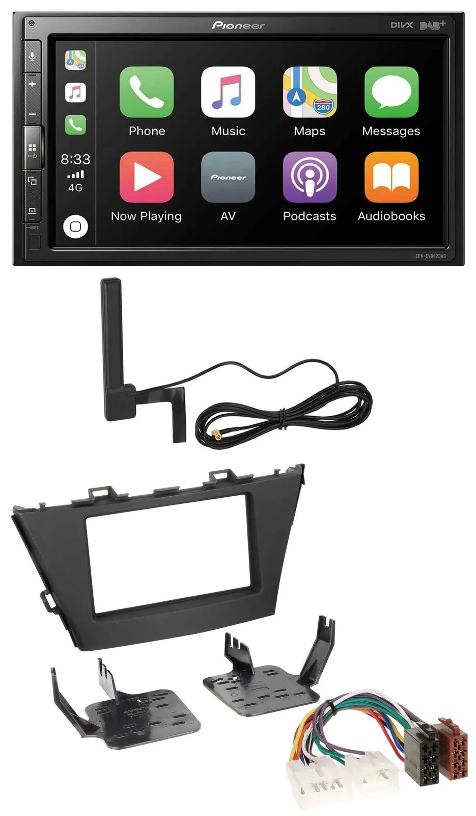 Автомагнитола для Toyota Prius+ (с 2012) Pioneer 2-DIN USB Bluetooth DAB MP3