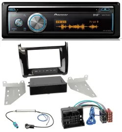 Pioneer MP3 DAB USB CD Bluetooth Autoradio für VW Polo (ab 14) - piano-schwarz