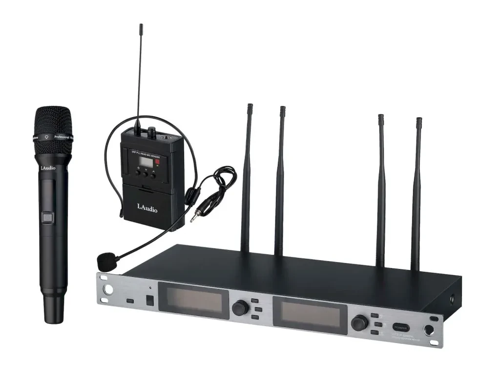 Микрофонная радиосистема LAudio LS-302-MH с ручным и головным микрофонами