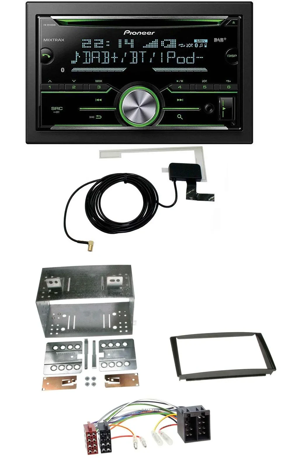 Автомагнитола для Kia Ceed 2001–2009 и proCeed 2008–2011 Pioneer 2-DIN, CD/USB/MP3, Bluetooth, DAB