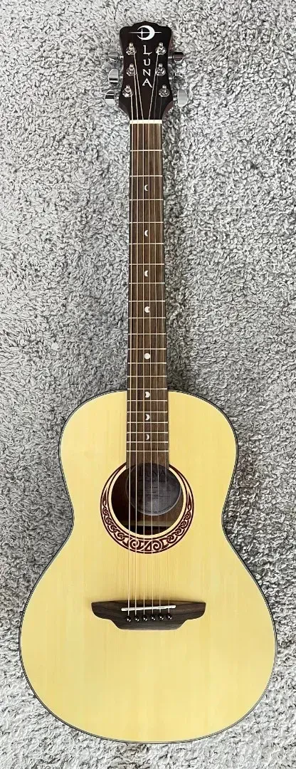Luna GYP PAR Parlor Size Gypsy Acoustic Guitar with Gig Bag - B stock