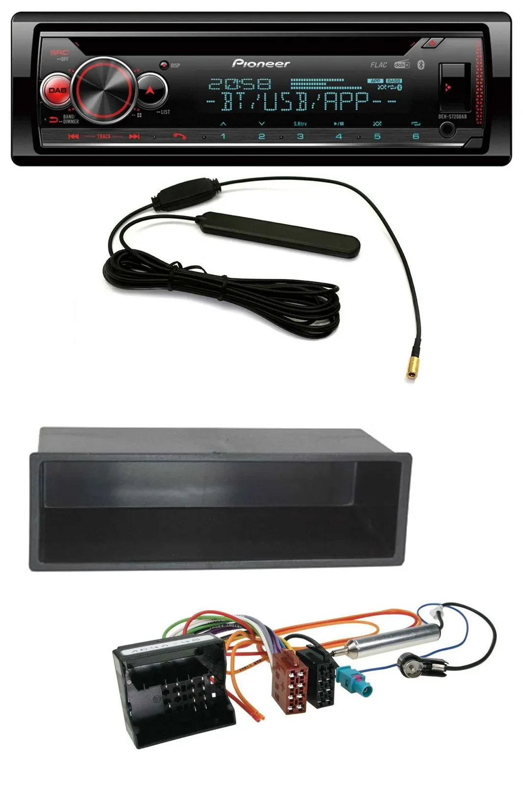 Pioneer USB DAB MP3 Bluetooth CD Autoradio für Citroen Berlingo, C2, C3, Jumpy