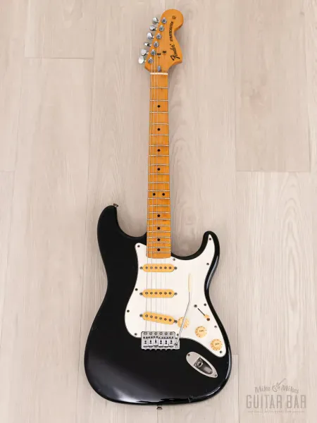 Электрогитара Fender Stratocaster 1972 Vintage Reissue ST72-500 SSS Black w/gigbag Japan 1990