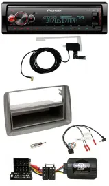 Автомагнитола Pioneer Bluetooth, DAB, USB, поддержка кнопок на руле для Alfa Romeo GT/147, серебристая