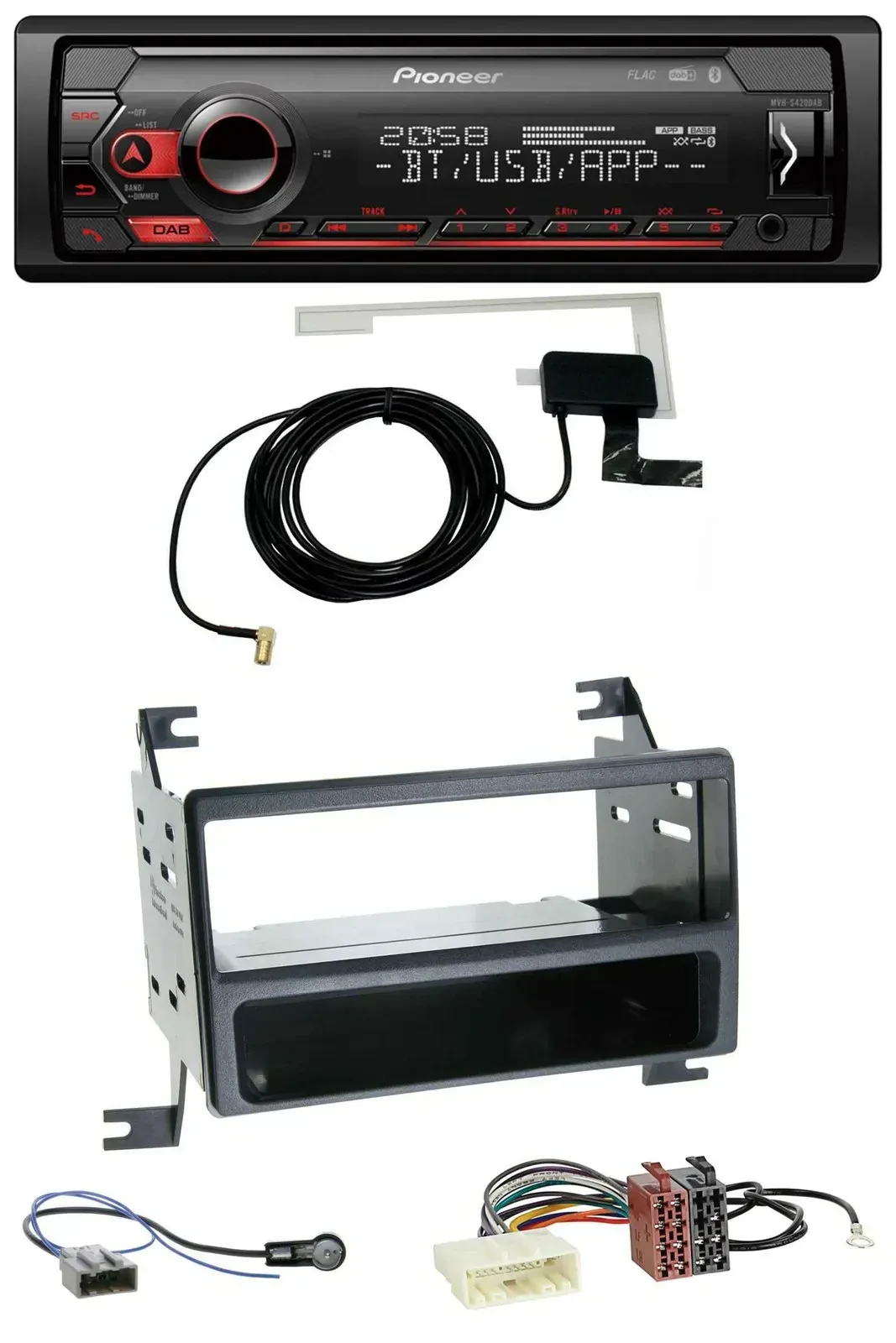 Автомагнитола для Nissan Juke Pioneer DAB USB MP3 Bluetooth (J15, 2010–2014)