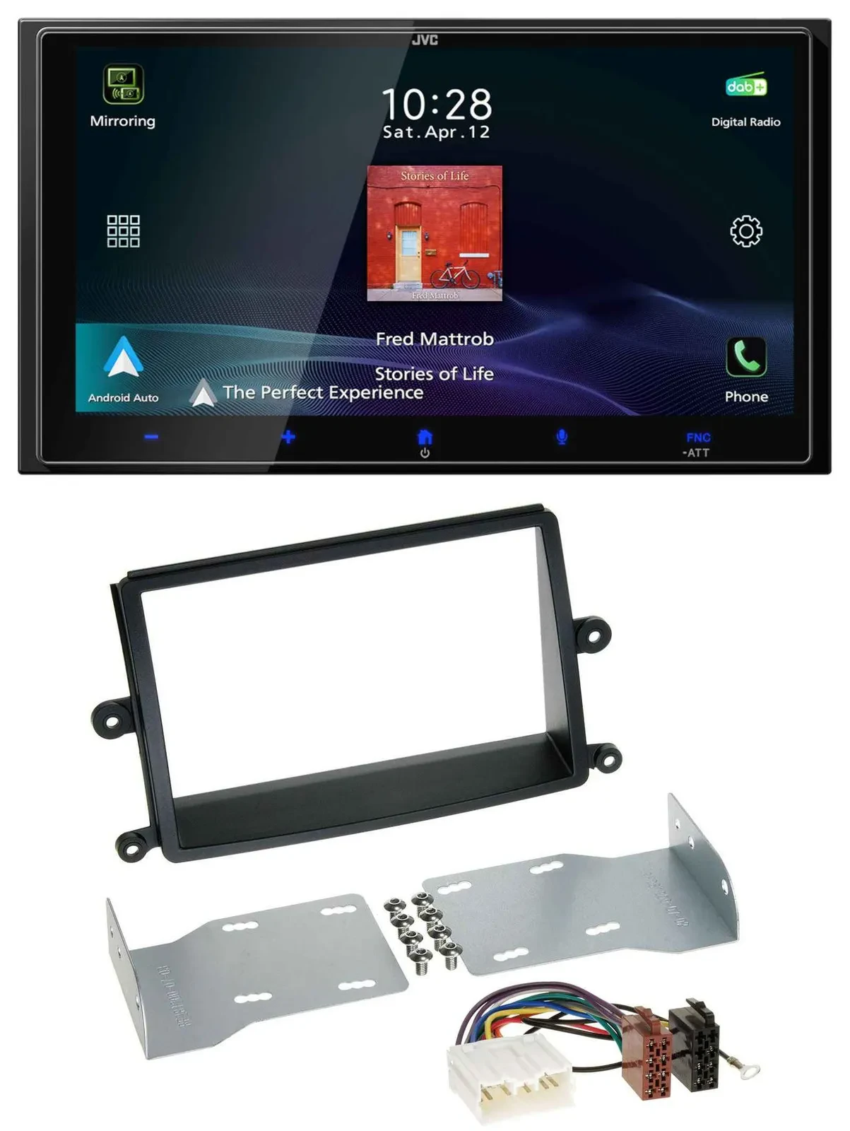 JVC USB Bluetooth 2DIN DAB MP3 Autoradio für Mitsubishi L200 (06-15)
