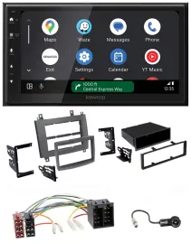 Автомагнитола Kenwood 2-DIN, DAB, Bluetooth, USB, MP3 для Cadillac CTS 2003–2007, SRX 2004