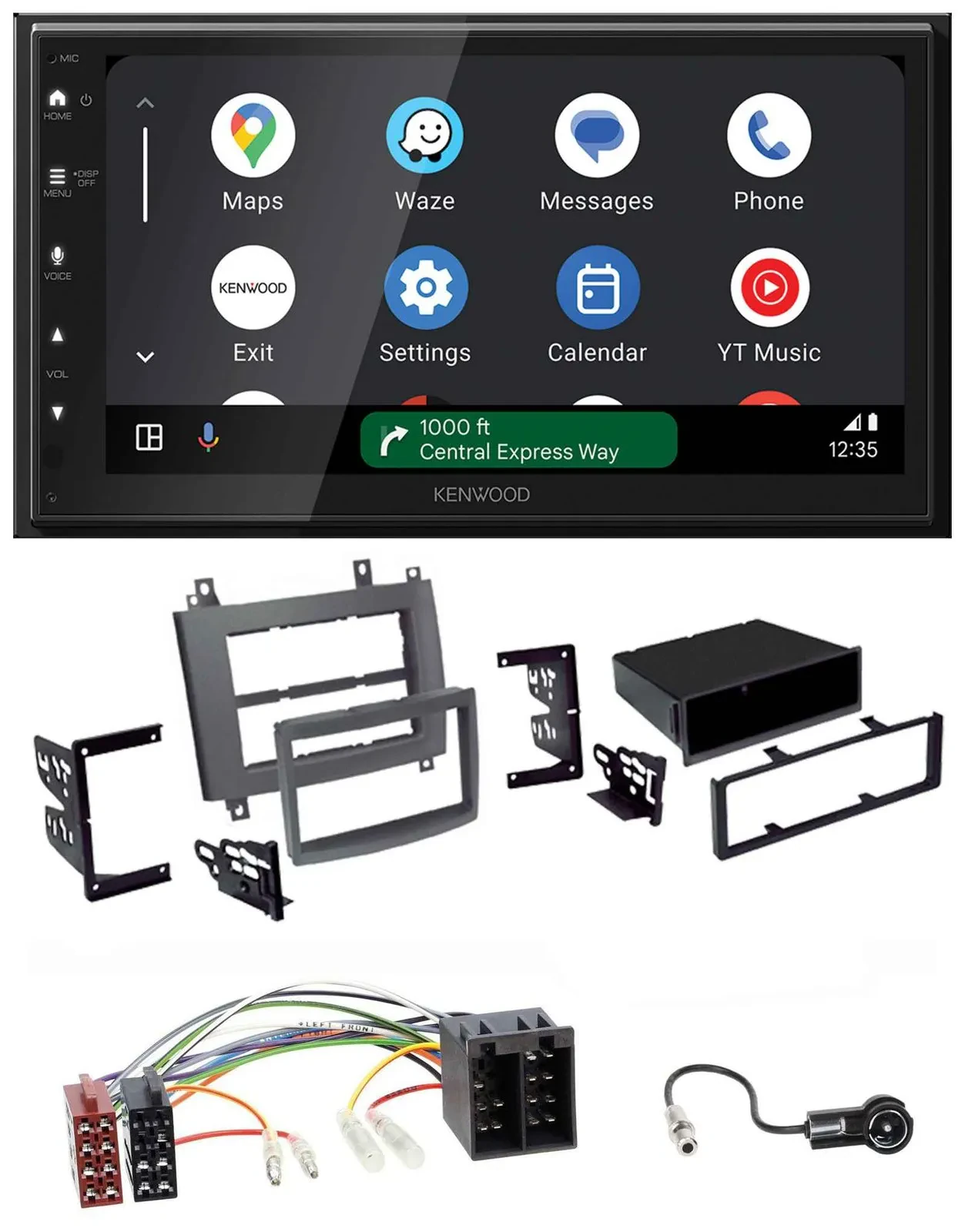 Автомагнитола Kenwood 2-DIN, DAB, Bluetooth, USB, MP3 для Cadillac CTS 2003–2007, SRX 2004