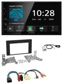 Kenwood Bluetooth MP3 DAB USB 2DIN Autoradio für Toyota Aygo ab 2022 AB7 schwarz