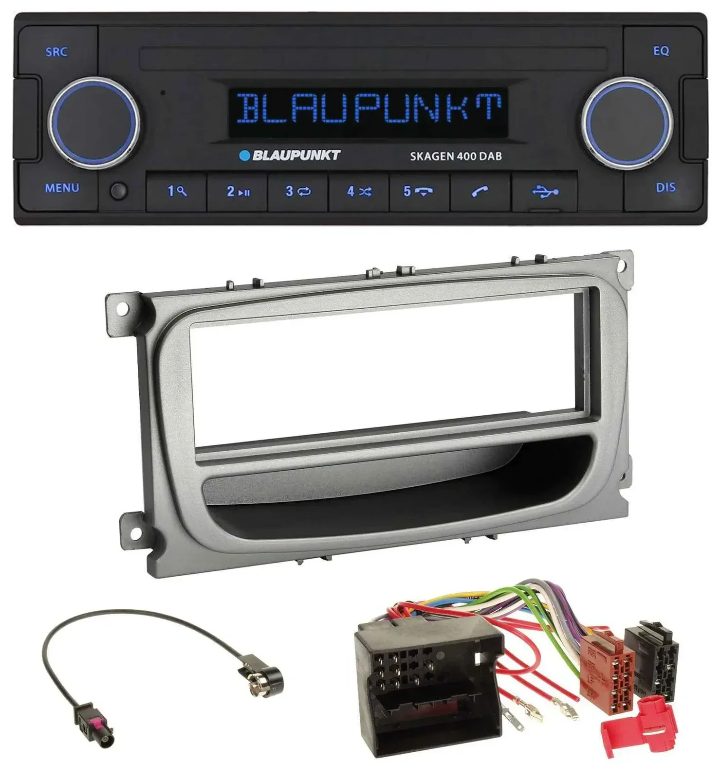 Blaupunkt DAB USB Bluetooth MP3 Autoradio für Ford Mondeo S-Max 07-14 silber Abl