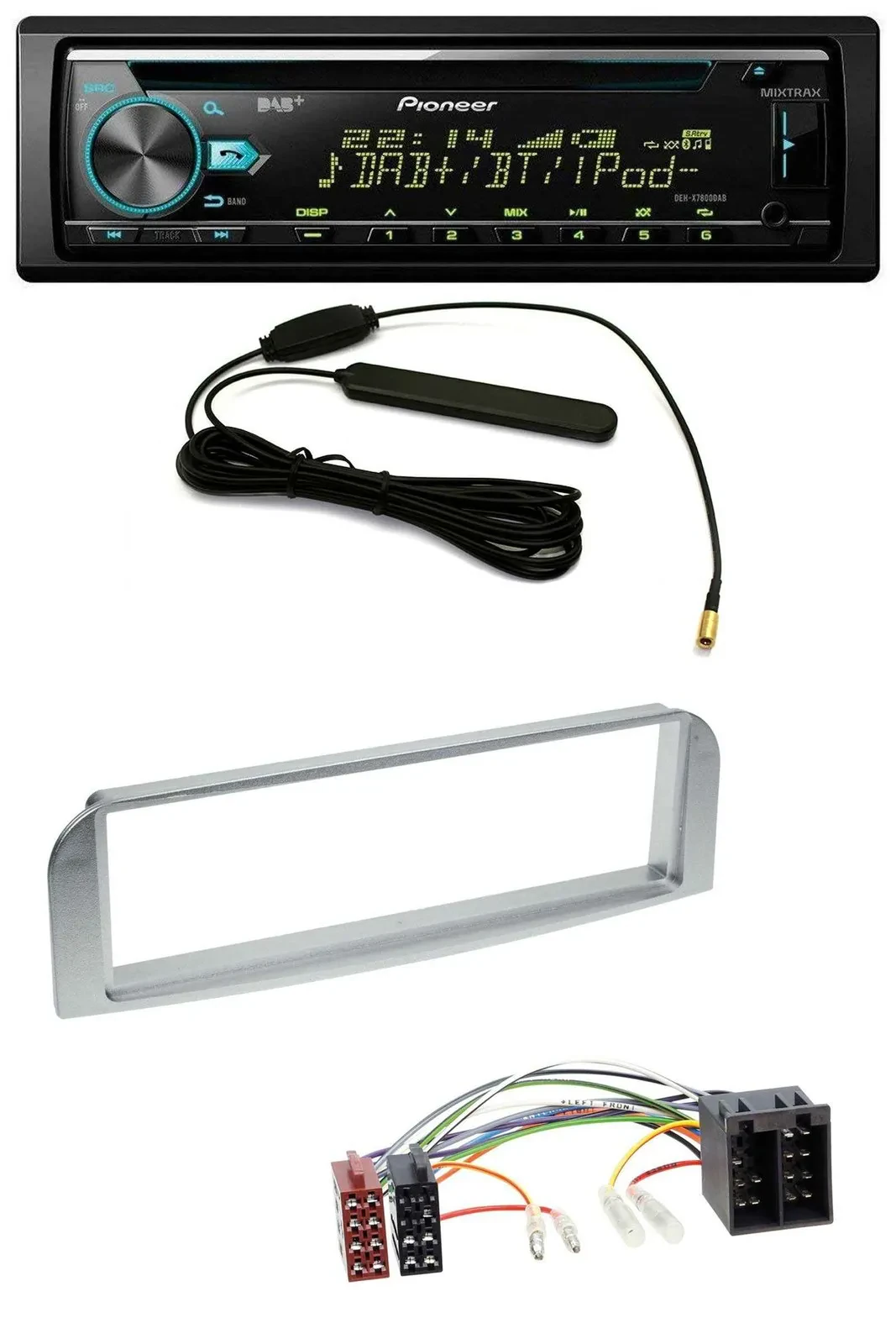 Автомагнитола Pioneer CD/MP3, DAB, USB, AUX для Alfa Romeo 147/GT серебристо-серая