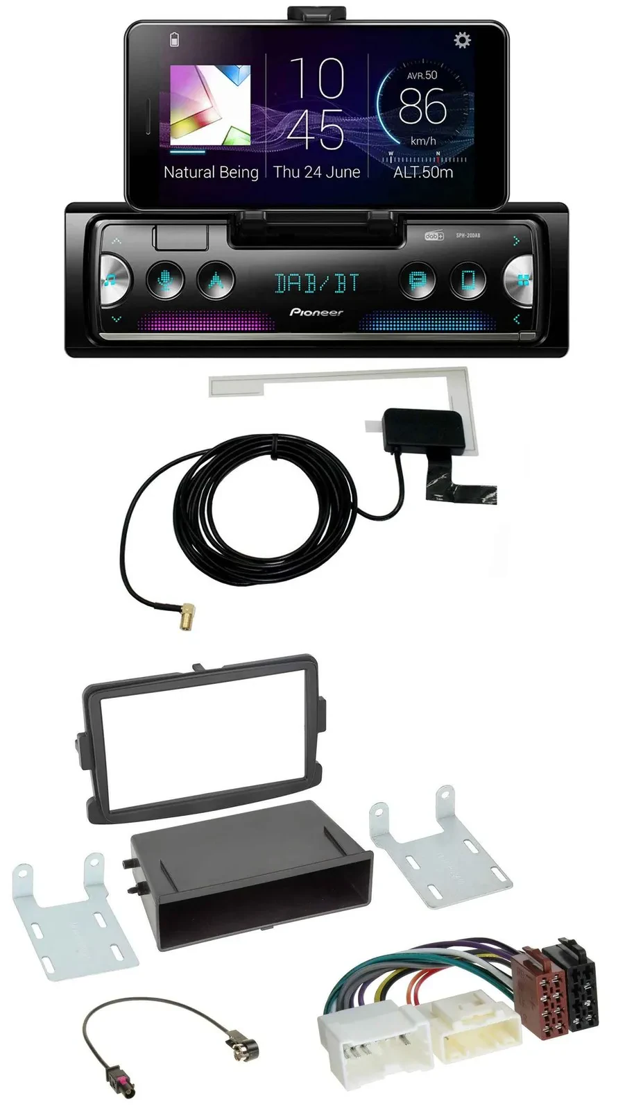 Pioneer DAB Bluetooth MP3 USB Autoradio für Dacia Logan Sandero Opel Vivaro