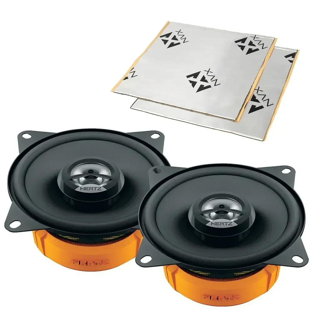 Hertz DCX100.3 60W RMS 4" Coaxial Car Speakers with Sound Damping (2 Pairs)