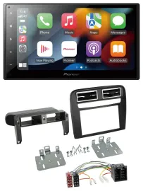 Автомагнитола Pioneer 2DIN DAB Bluetooth USB для Fiat Grande Punto 2005–2009, черный