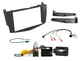 Einbauset Lenkradadapter Doppel DIN Autoradio für Mercedes C-Klasse 07-11 W204 o