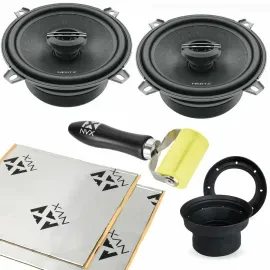 Hertz CX 130 5.25" Car Speakers with NVX Speaker Baffles & Sound Deadening Kit