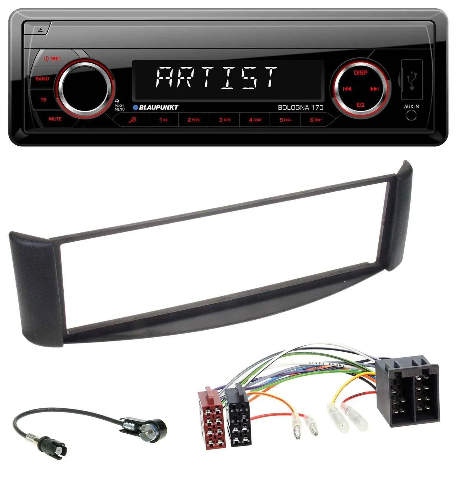 Blaupunkt SD USB 1DIN MP3 AUX Autoradio für Smart ForTwo (1998-2007)