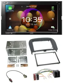 Автомагнитола для Mercedes SL-Class 2001–2011 (R230) JVC 2-DIN DAB MP3 Bluetooth USB