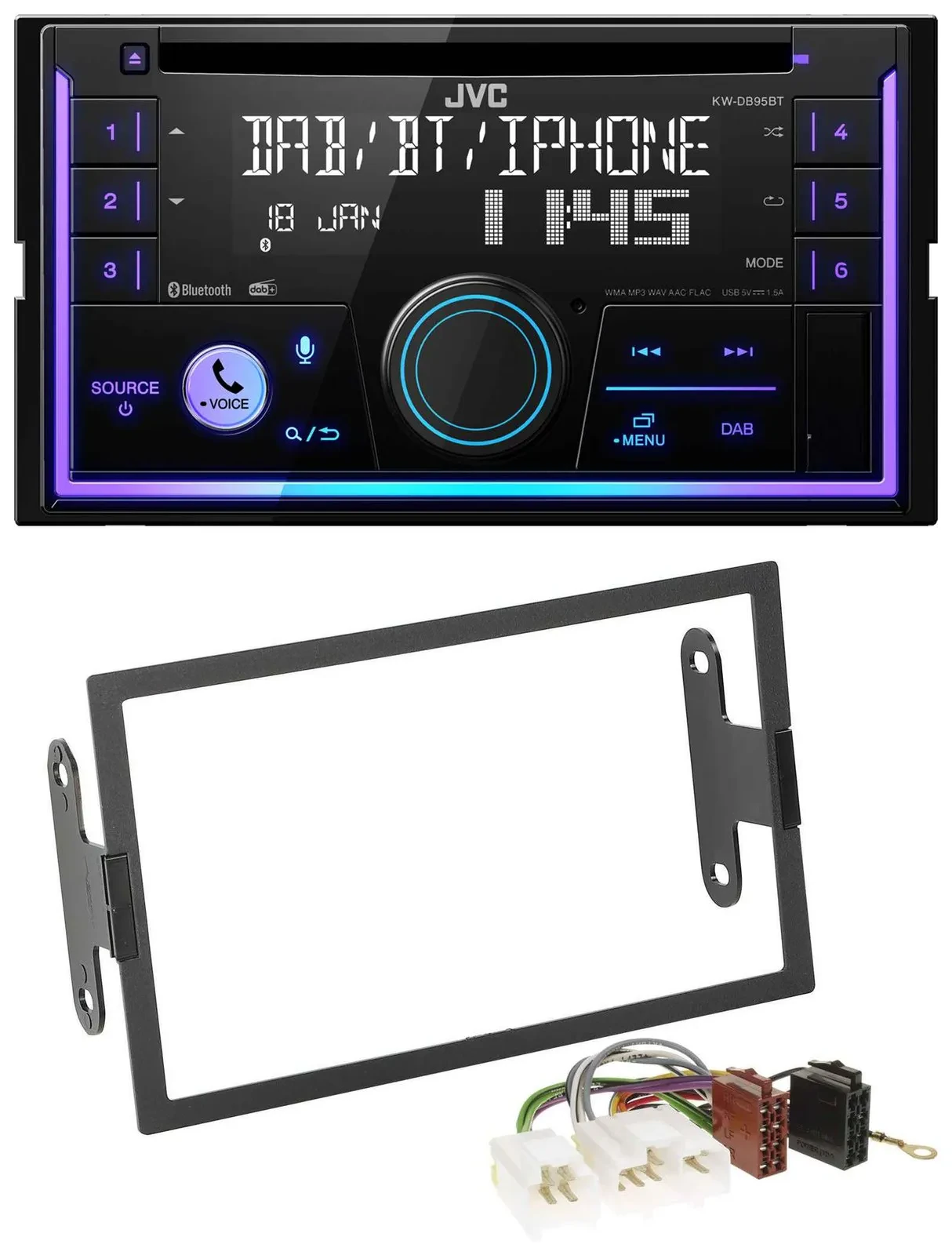 JVC MP3 USB 2DIN DAB Bluetooth CD Autoradio für Nissan Pathfinder Quest Sentra I