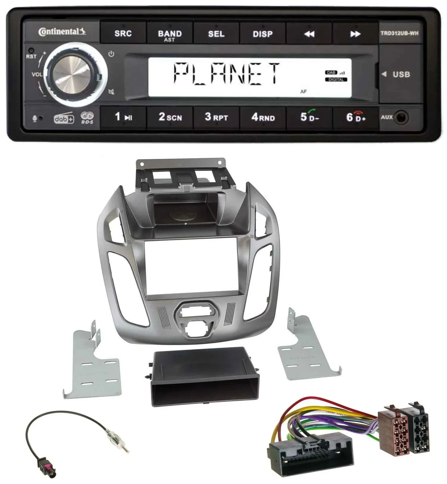 Continental USB 1DIN AUX DAB MP3 Autoradio für Ford Connect Transit 2012-2018 oh