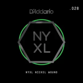 Струна одиночная D'Addario NYNW028 NYXL Nickel Wound Single 028