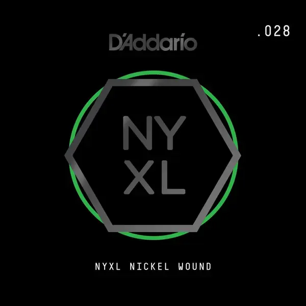 Струна одиночная D'Addario NYNW028 NYXL Nickel Wound Single 028