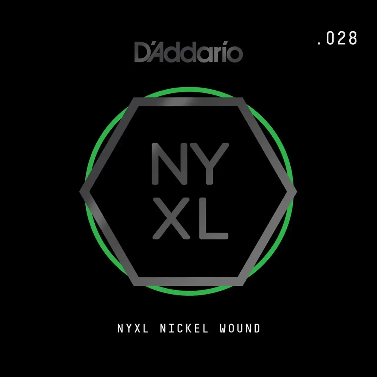 Струна одиночная D'Addario NYNW028 NYXL Nickel Wound Single 028