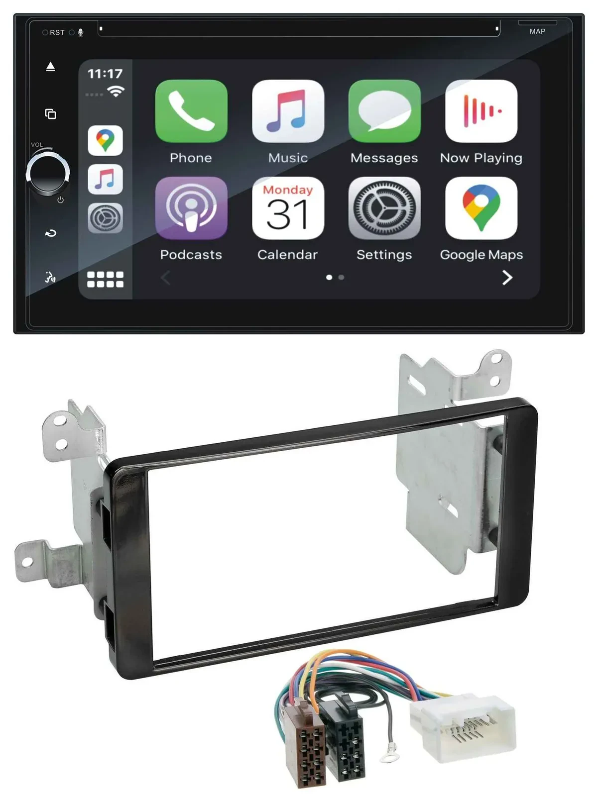 Blaupunkt 2DIN Bluetooth DAB USB DVD MP3 Autoradio für Mitsubishi Outlander ab 2