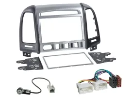 Einbauset Doppel DIN Autoradio für Hyundai Santa Fe 4 Schalter ab 11