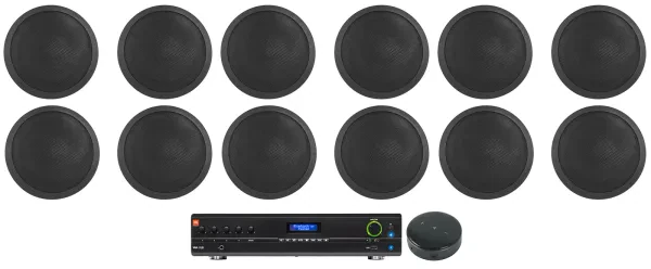 Потолочная акустика JBL CCL6T Black с усилителем (12 штуки)