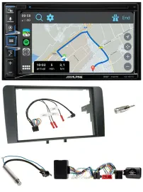 Alpine DAB TMC Bluetooth 2DIN USB Lenkrad Navigation für Audi A3 Symphony Aktiv