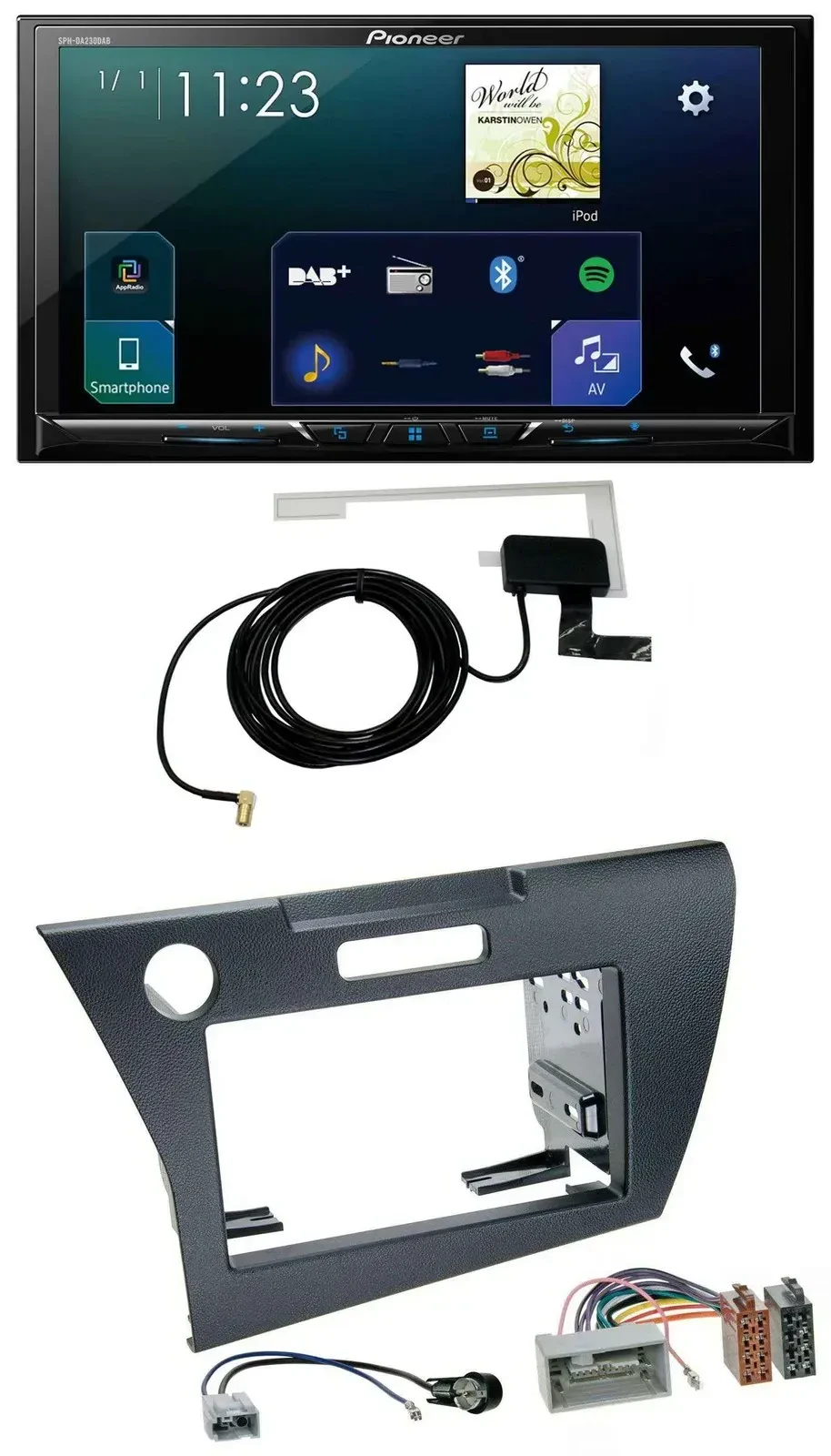 Автомагнитола для Honda CR-Z (с 2010) Pioneer 2DIN DAB USB MP3 Bluetooth