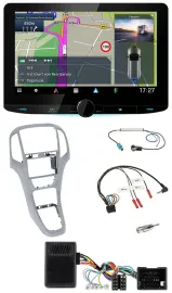 Kenwood Bluetooth DAB TMC 2DIN Lenkrad USB Navigation für Opel Astra J ab 09 Pla