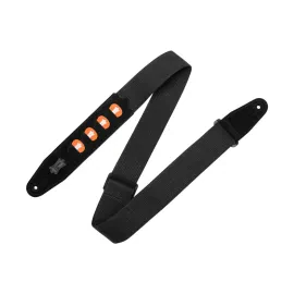 Levy's 2" Black Cotton Pick Holder Strap