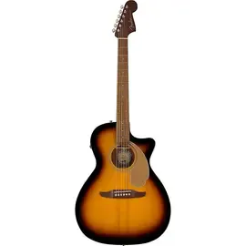 Электроакустическая гитара Fender California Newporter Player Acoustic-Electric Guitar Sunburst