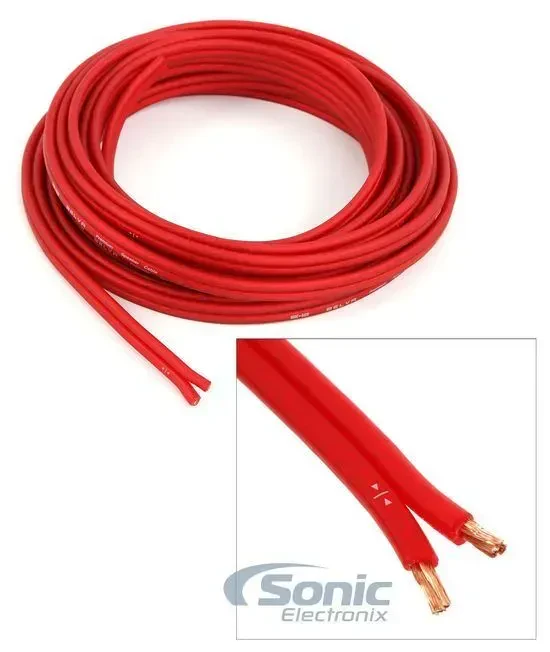 23 Feet of Red 12 Gauge CCA Car Speaker Wire | Belva BBSW127