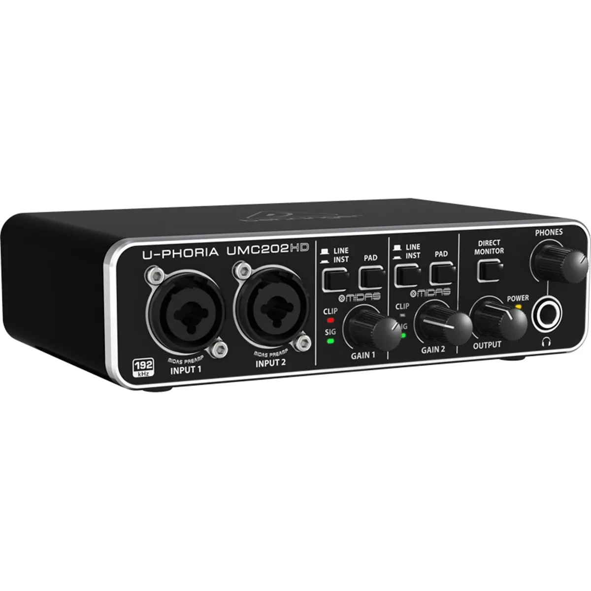 Behringer Behringer U-Phoria UMC202HD USB Audio Interface, Bundle with, Broadcas