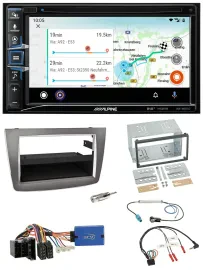 Alpine Bluetooth TMC USB DAB 2DIN Lenkrad Navigation für Alfa Romeo Mito 13-18 9