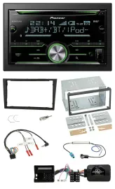 Pioneer Bluetooth Lenkrad DAB 2DIN USB CD Autoradio für Opel Corsa D 2006-2008 s