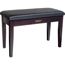 Roland RPB-D100 Duet Piano Bench with Storage Compartment, Vinyl Seat, Rosewood