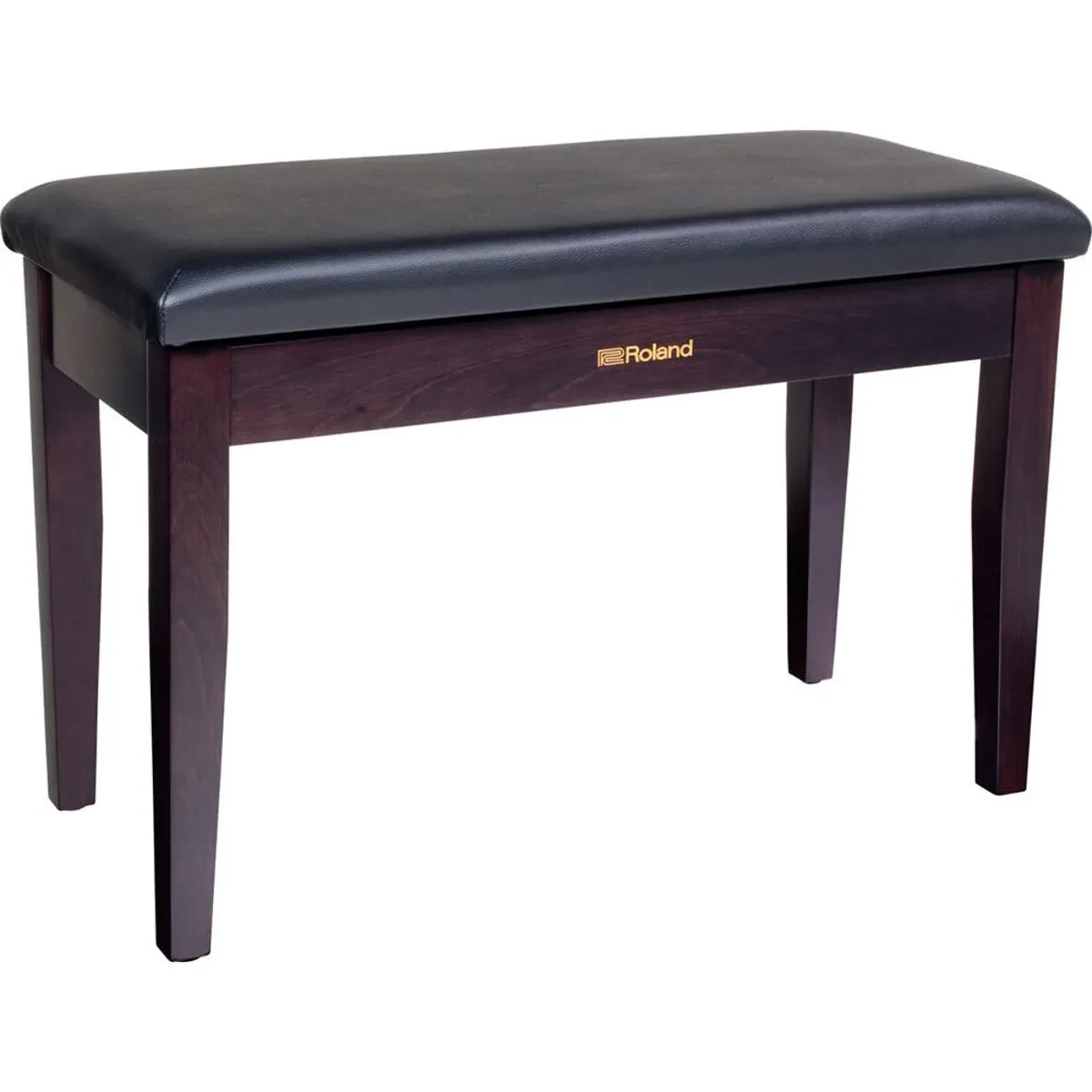 Roland RPB-D100 Duet Piano Bench with Storage Compartment, Vinyl Seat, Rosewood