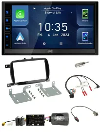 JVC DAB Bluetooth Lenkrad USB 2DIN Autoradio für 500 X ab 2016 Facelift Piano