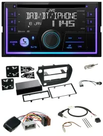 Автомагнитола JVC 2-DIN DAB Bluetooth CD USB для Honda Insight ZE2 2009–2013 с поддержкой кнопок на руле